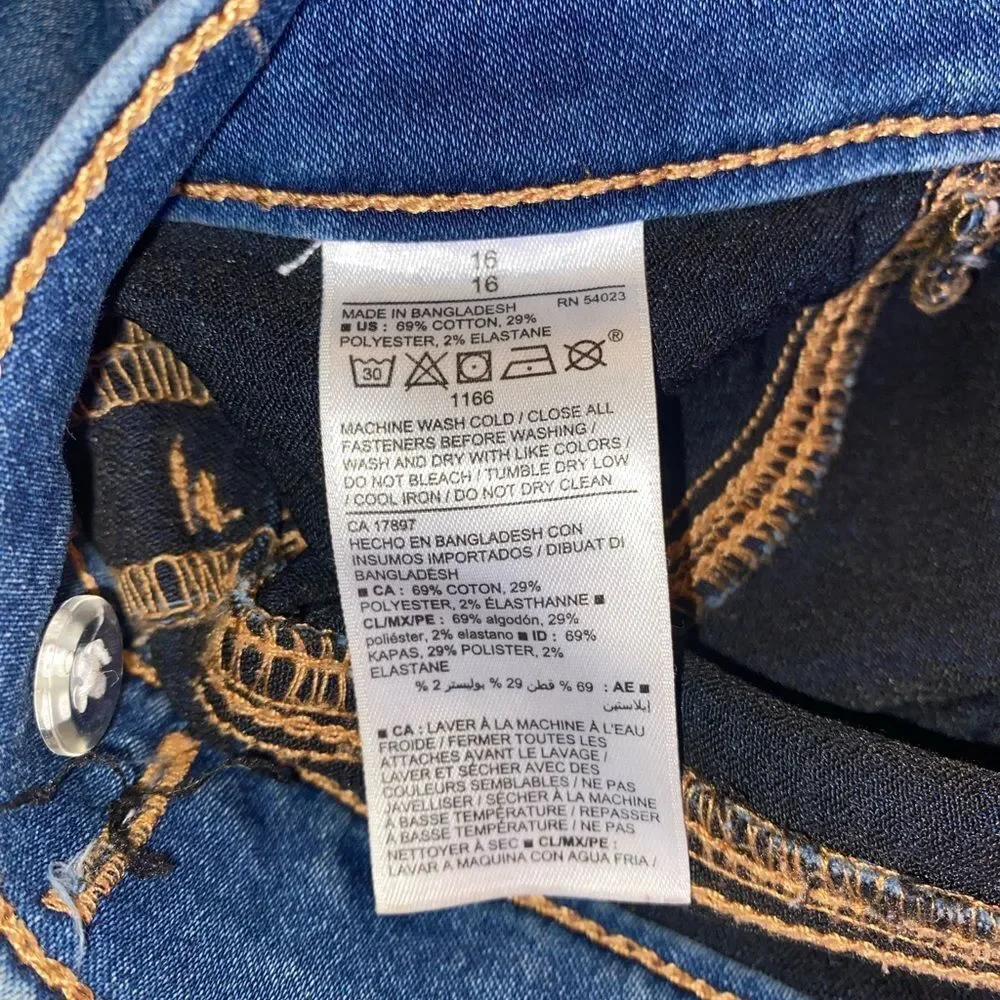 Old Navy Ballerina Girls Skinny Jeans Size 16